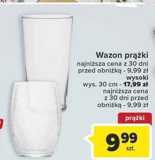 Wazon szklany pr膮偶ki promocja