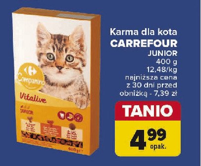 Karma dla kota vitalive CARREFOUR COMPANINO promocja