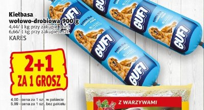 Kiełbasa wołowo-drobiowa KARES promocja w Prim Market