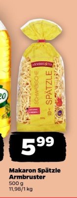 Makaron Spätzle Armbruster promocja w Netto