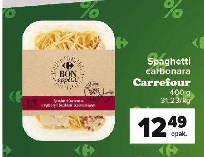 Spaghetti carbonara Carrefour bon appetit! promocja