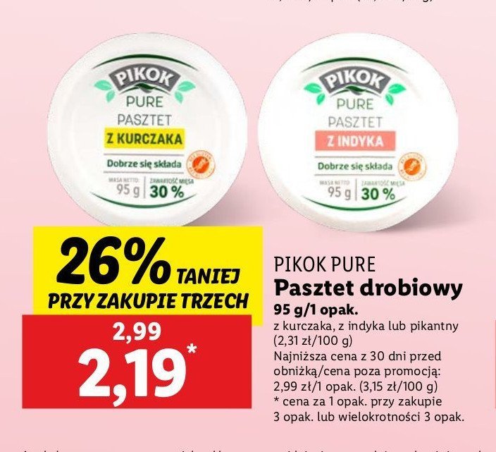 Pasztet z kurczaka pikantny Pikok pure promocja