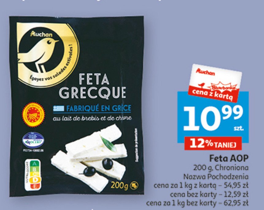 Ser feta grecki Auchan promocja