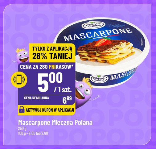 Ser mascarpone Mleczna polana promocja w POLOmarket