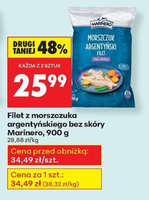 Filet z morszczuka argentyńskiego bez skóry 900 g promocja w Biedronka