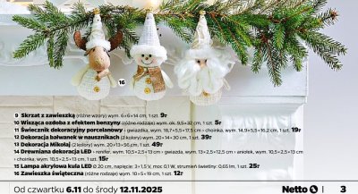 Zawieszka świąteczna (różne rodzaje) promocja w Netto