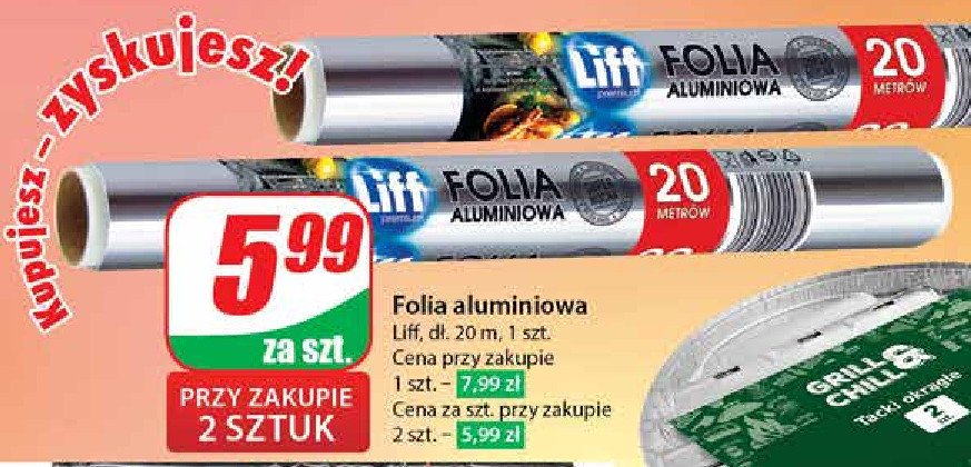 Folia aluminiowa 20 m Liff promocja