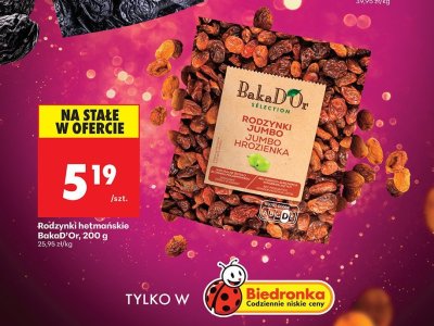 Rodzynki hetmańskie BakaD'Or promocja w Biedronka