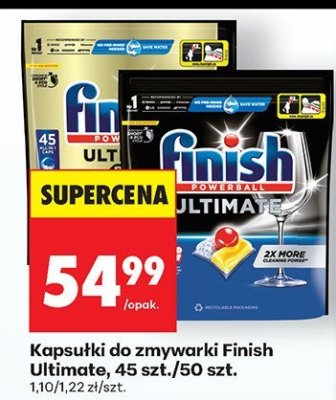 Tabletki do zmywarki Finish Ultimate, 45 szt./50 szt. promocja w Biedronka