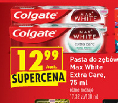 Pasta do zębów extra care sensitive protect Colgate max white promocja