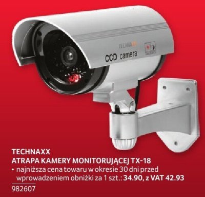 Atrapa kamery monitorującej TX-18 TECHNAXX promocja w Selgros