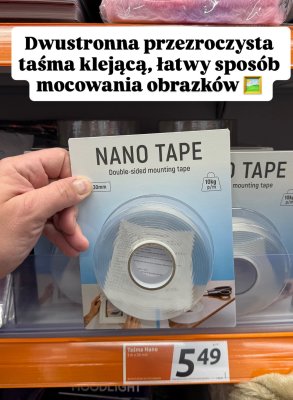 Taśma montażowa Nano Tape dwustronna przezroczysta 30mm 10kg promocja w Action