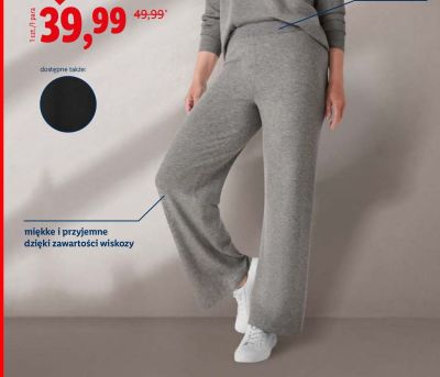 Spodnie dzianinowe lub sweter damski promocja w Lidl