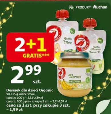 Deserek dla dzieci Organic promocja w Auchan