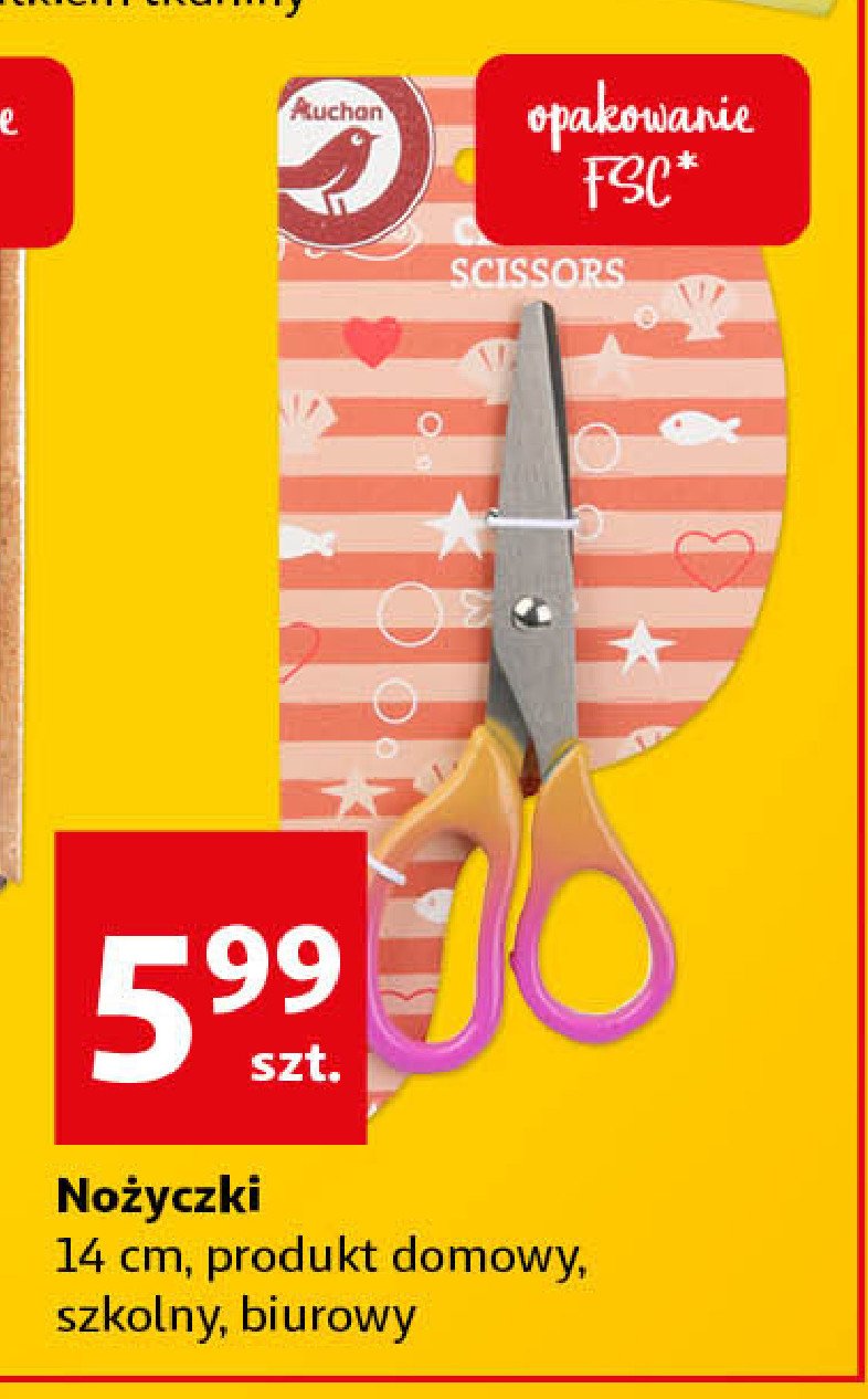 Nożyczki 14 cm Auchan promocja