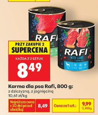 Karma dla psa 800g: z dziczyzną promocja w Biedronka