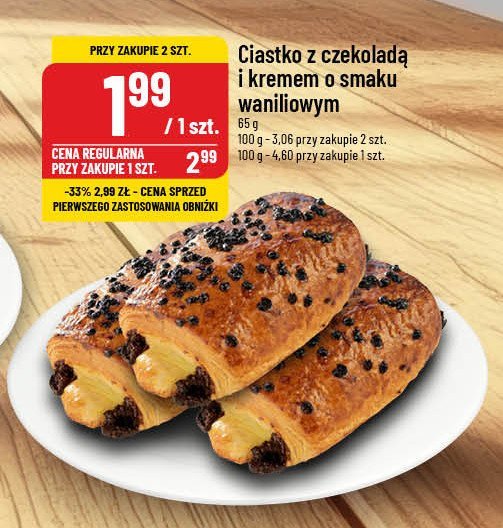 Ciastko z czekoladą promocja