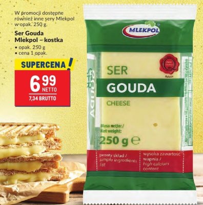 Ser Gouda Mlekpol - kostka promocja w Makro