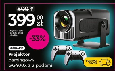 Projektor gamingowy Extralink GG400X z 2 padami promocja w Biedronka