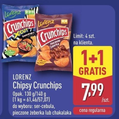 Chipsy Lorenz Crunchips ser-cebula promocja w Aldi