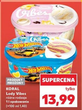 Lody śmietankowo-waniliowe Koral vibes promocja w Kaufland
