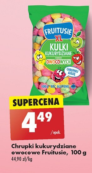 Chrupki kukurydziane owocowe Fruitusie Chrupex promocja