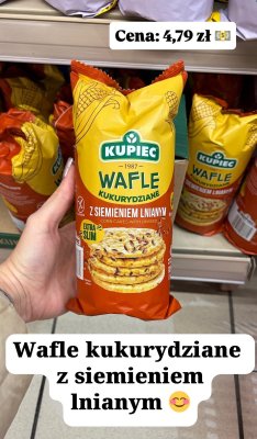 Wafle kukurydziane z siemieniem lnianym Kupiec promocja w Intermarche