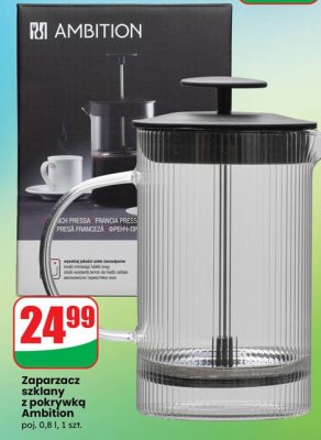 Zaparzacz szklany z pokrywką  promocja w Dino