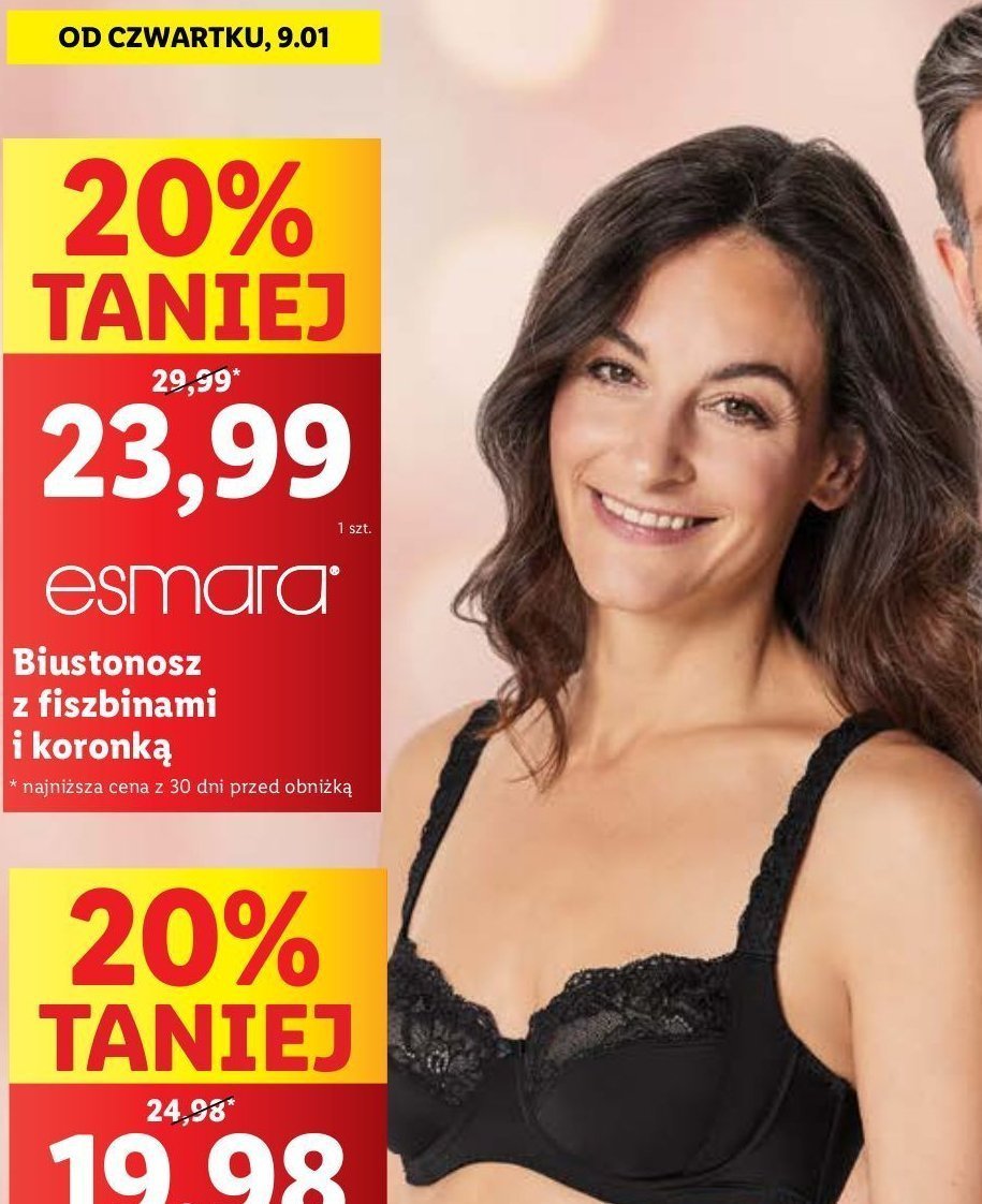 Biustonosz z koronką Esmara promocja w Lidl