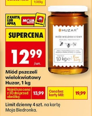 Miód pszczeli wielokwiatowy 1 kg promocja w Biedronka