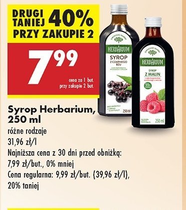 Syrop z malin Herbarium promocja