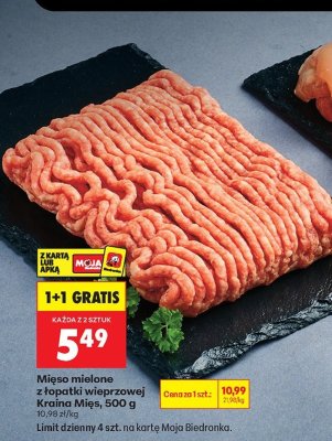 Mięso mielone z łopatki wieprzowej 500 g promocja w Biedronka