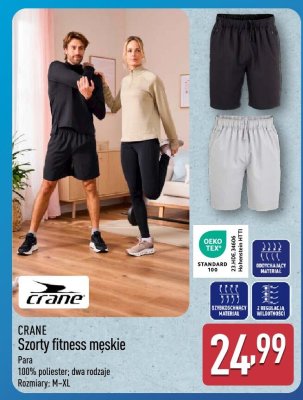 Szorty fitness męskie CRANE promocja w Aldi