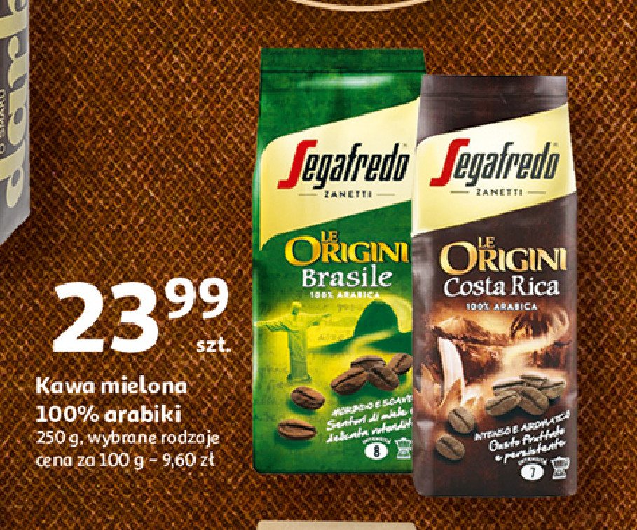 Kawa SEGAFREDO LE ORIGINI BRASILE promocja w Auchan