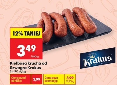 Kiełbasa krucha od Szwagra  promocja w Biedronka