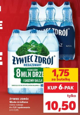 Woda źródlana niegazowana różne rodzaje 6 x 1,5 l promocja w Kaufland