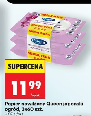 Papier nawilżany japoński ogród, 3x60 szt. promocja w Biedronka