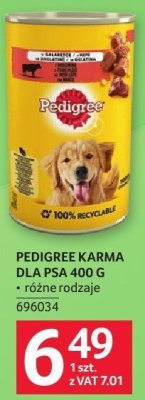 Karma dla psa Pedigree 400 g różne rodzaje promocja w Selgros