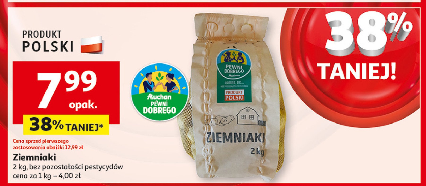 Ziemniaki Auchan pewni dobrego promocja