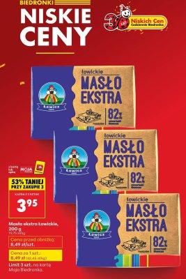 Masło ekstra Łowickie promocja w Biedronka