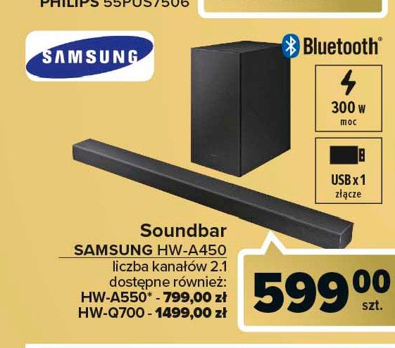 Soundbar hw-a550 Samsung promocja