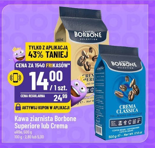 Kawa Borbone crema superiore promocja