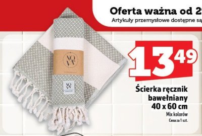 Ścierka ręcznik bawełniany 40 x 60 cm Mix kolorów promocja w TOPAZ