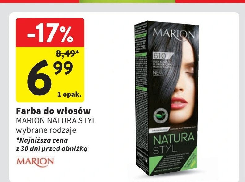 Farba do włosów 610 MARION NATURA STYL promocja w Intermarche