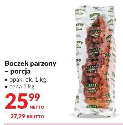 Boczek parzony - porcja promocja w Makro