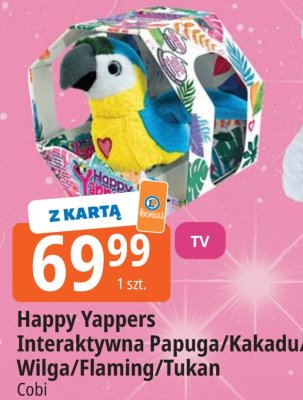 Happy Yappers Interaktywna Papuga/Kakadu/Wilga/Flaming/Tukan Cobi promocja w Leclerc