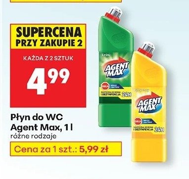 Płyn do WC 1 l różne rodzaje promocja w Biedronka