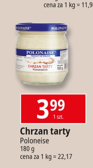 Chrzan tarty Polonaise promocja