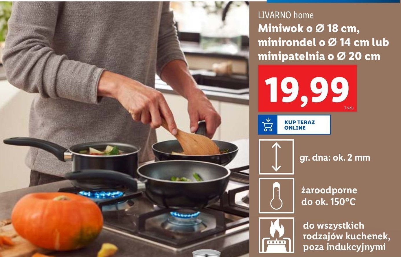 Patelnia mini 20 cm LIVARNO HOME promocja w Lidl