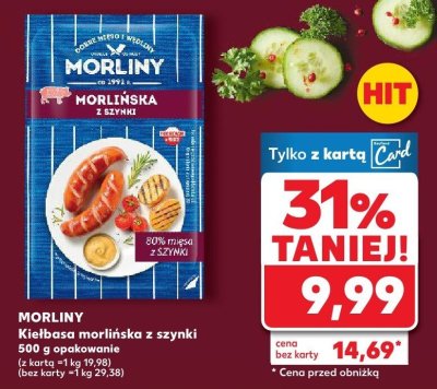 Kiełbasa morlińska z szynki promocja w Kaufland